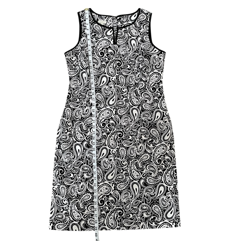 Talbots Black and White Paisley Sleeveless Cotton Shift Dress Sz: 8 NWOT - Picture 11 of 11